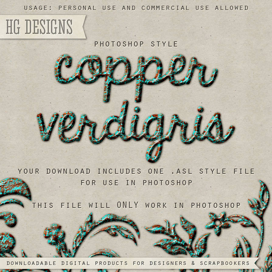 PS Style: COPPER VERDIGRIS by HGGraphicDesigns