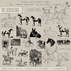 PS Brushes: Vintage Horses