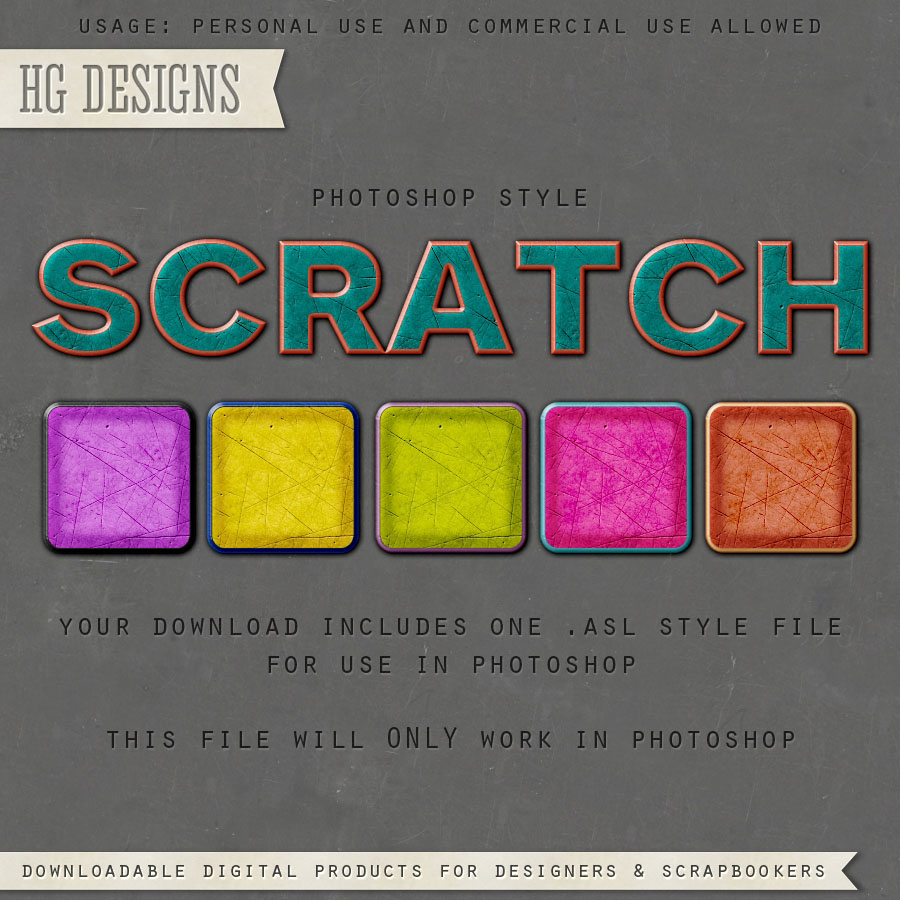 PS Style: Scratch by HGGraphicDesigns