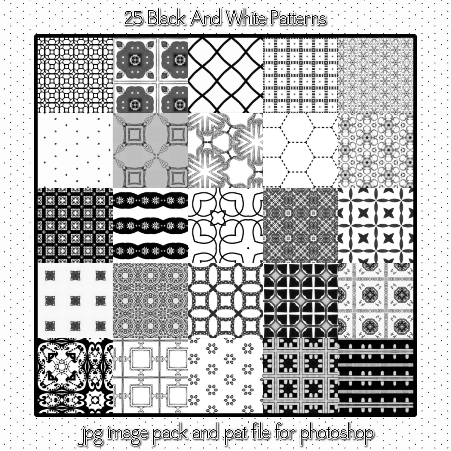 Black And White Seamless Patterns 2