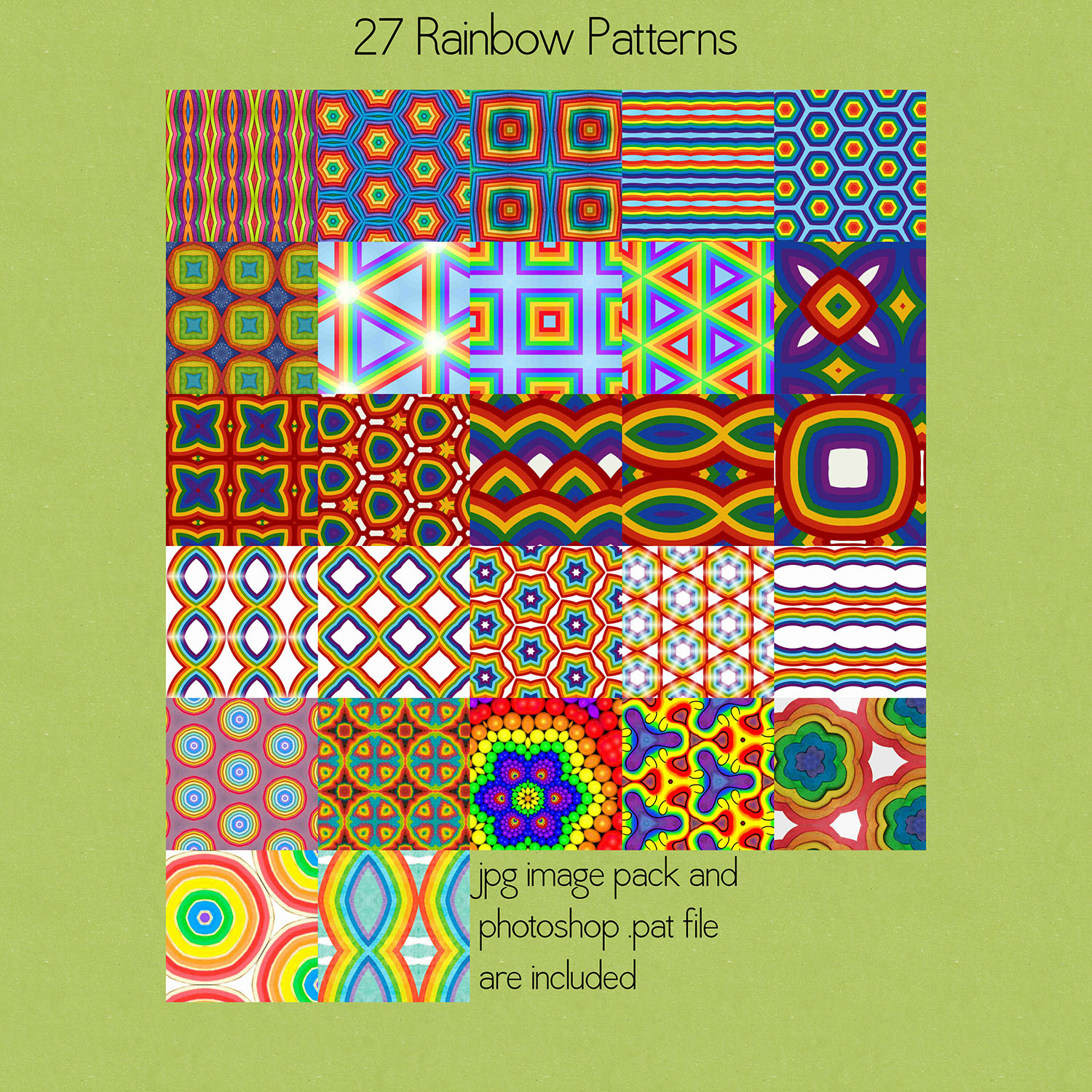 Rainbow Seamless Patterns