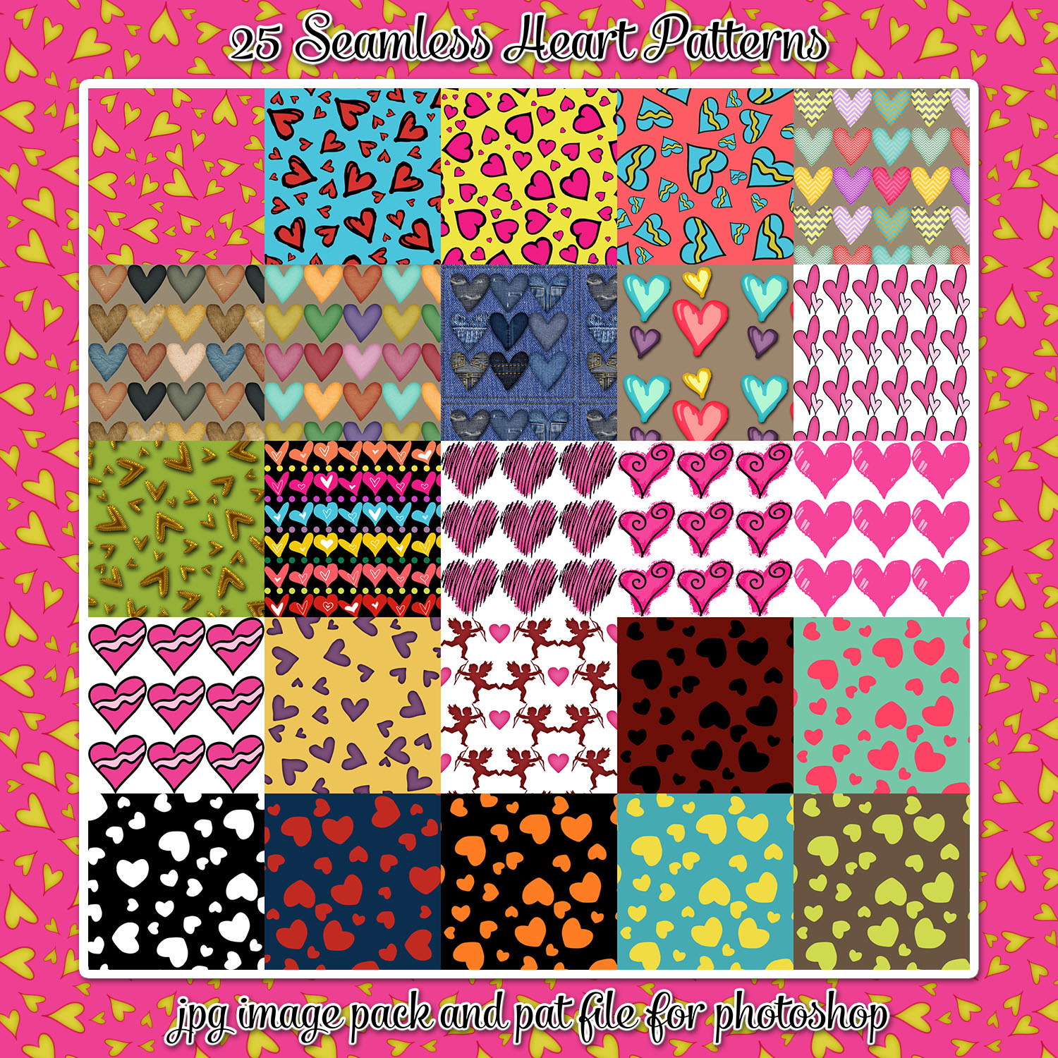 25 Seamless Heart Patterns