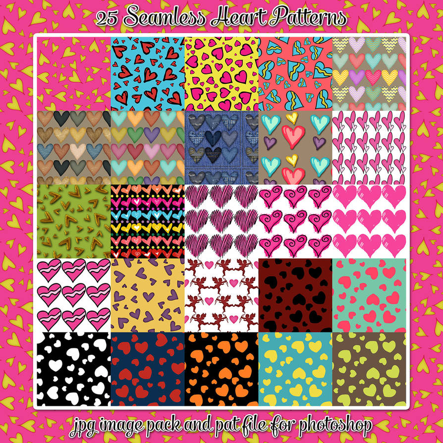 25 Seamless Heart Patterns by HGGraphicDesigns on DeviantArt