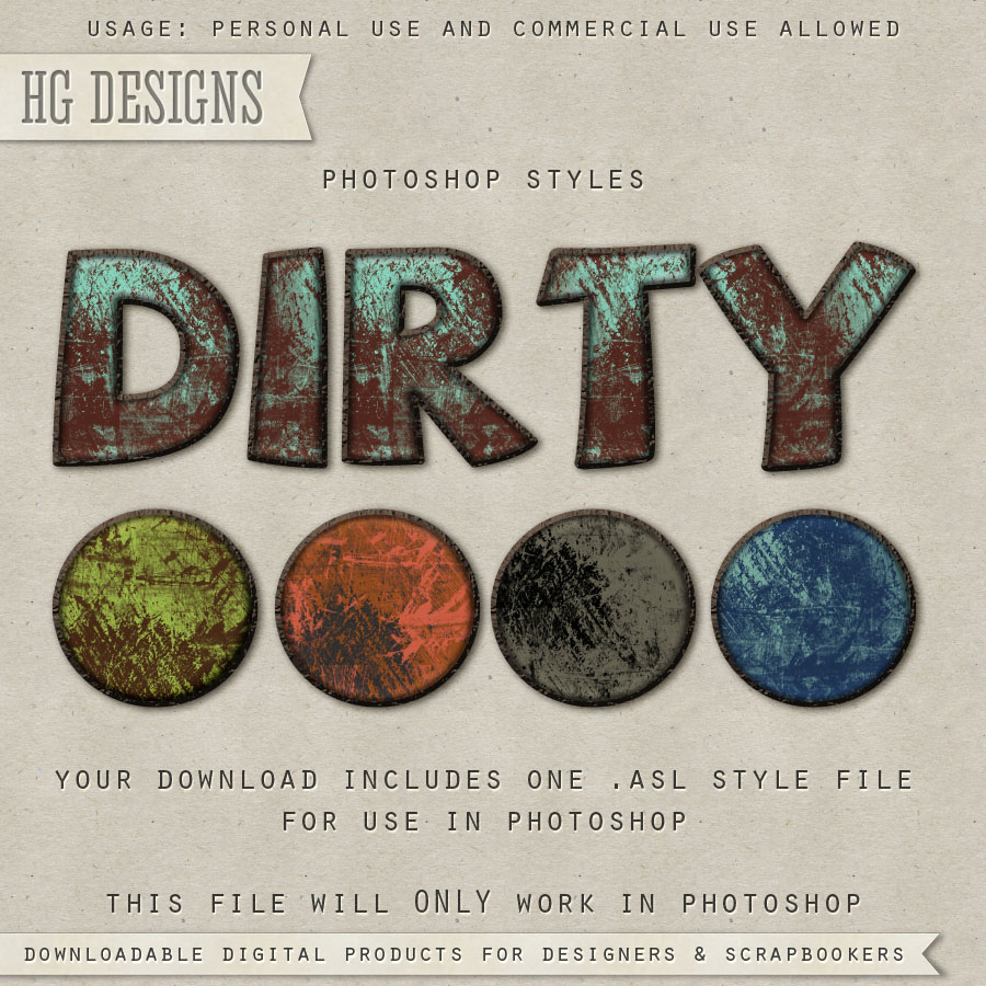 PS Style: Dirty by HGGraphicDesigns