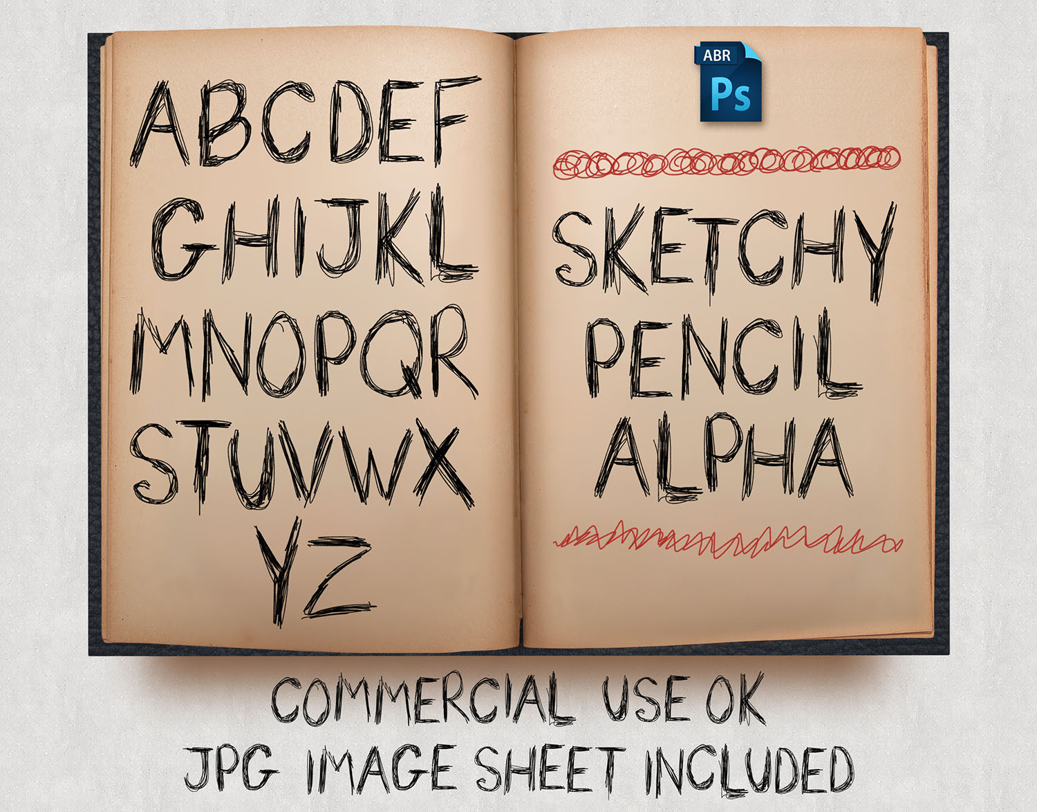 PS Brushes: Sketchy Pencil Alpha by HGGraphicDesigns