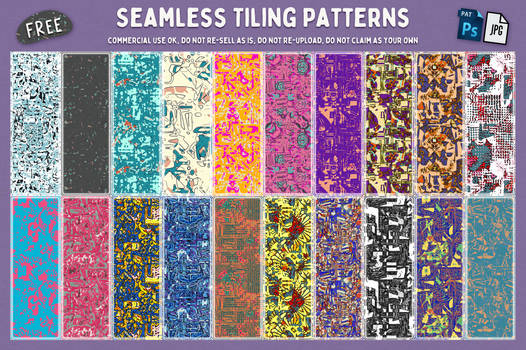 Free Abstract Artwork Seamless Tiling Patterns