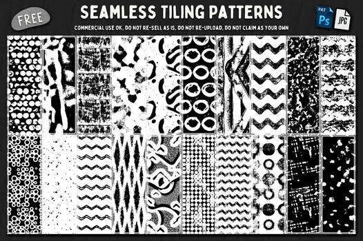 Free Seamless Tiling Black And White Patterns