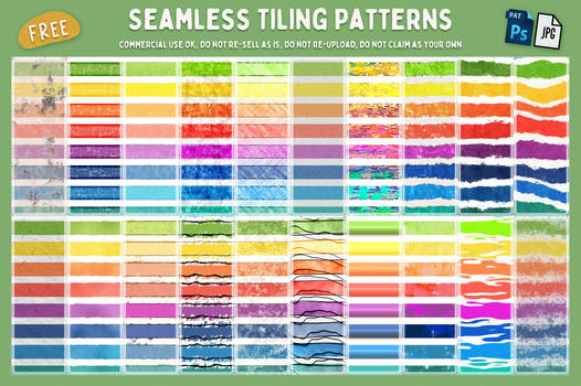 Free Seamless Tiling Rainbow Stripe Patterns
