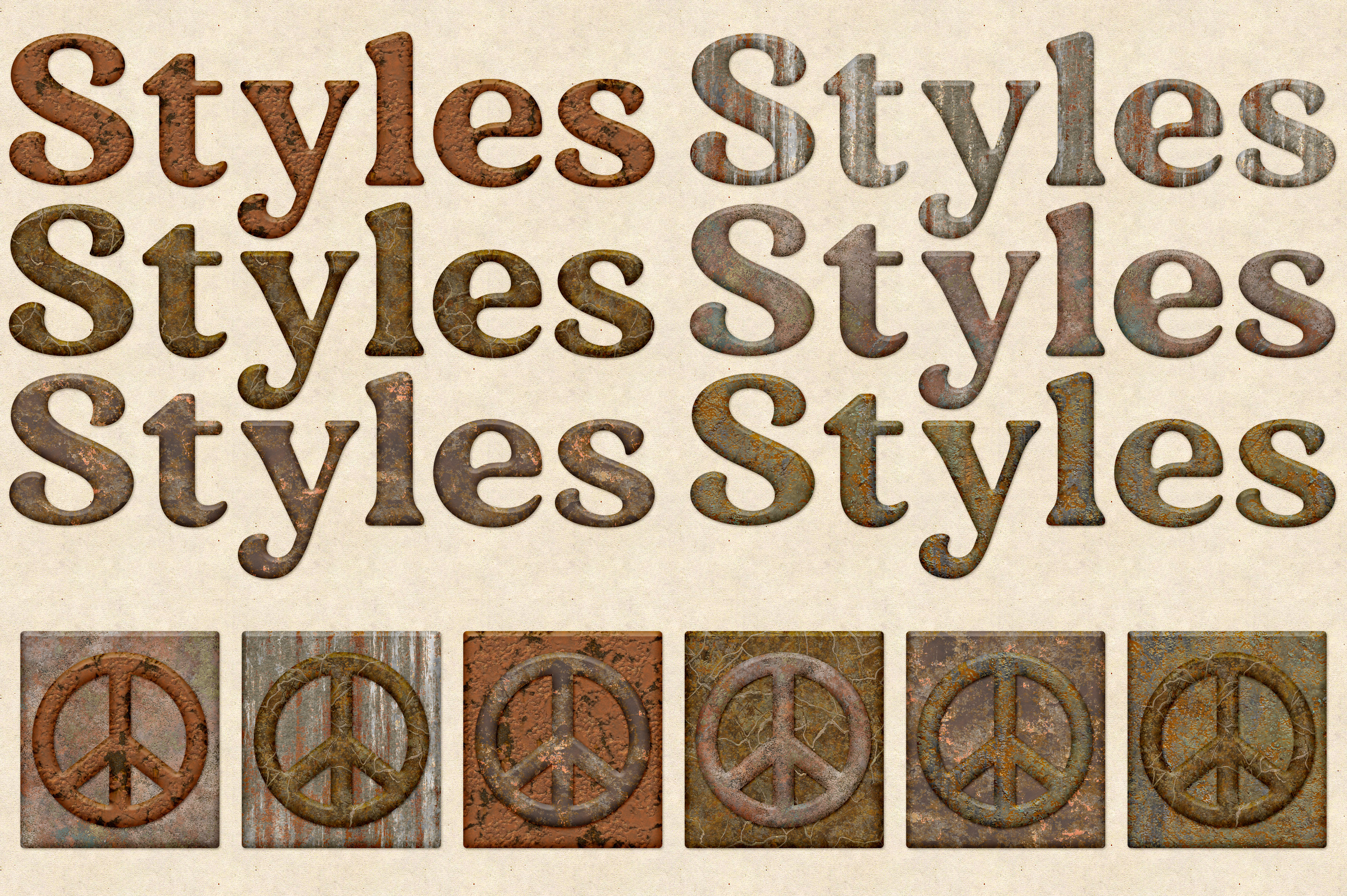 Free Old Rusted Photoshop Layer Styles