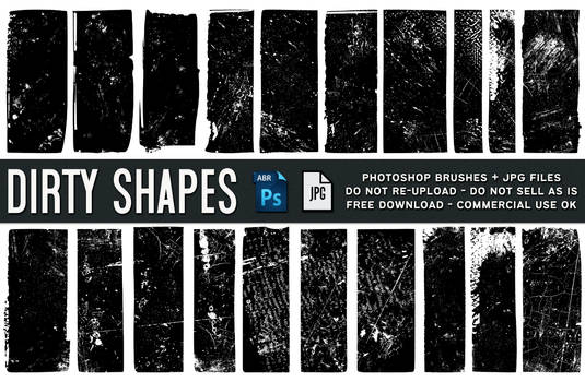 Free Dirty Shapes Photoshop Brushes And Jpg Files