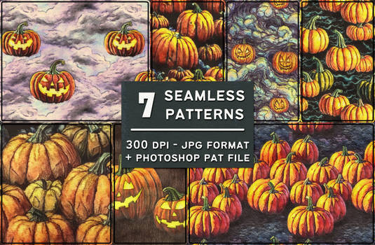 Free Seamless Pumpkin Patterns For Halloween