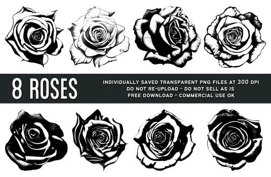 Free Roses Png Pack