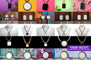 Necklace Pendant AI Generated Mockup Images