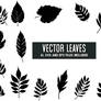 Vector Leaves Silhouettes Clipart Set
