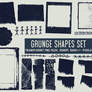 Free Grunge Shapes Transparent PNG Clipart Set