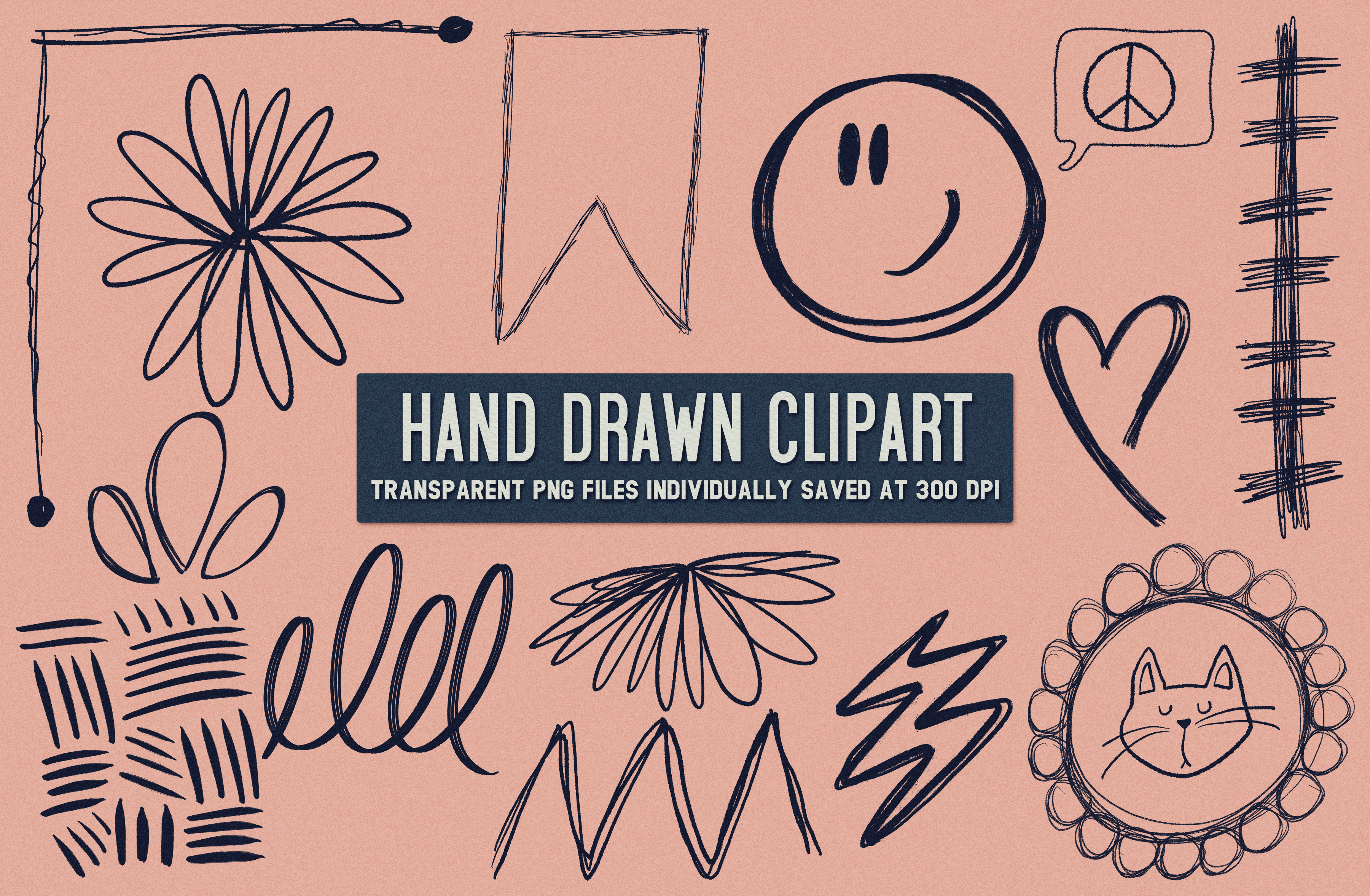 Free Hand Drawn Doodle Clipart Collection