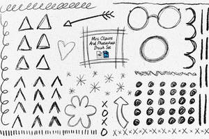 Free Scribbles And Doodles Clipart And Brushes Set