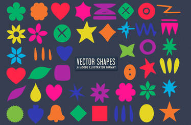 Free Adobe Illustrator Format Abstract Shapes Set