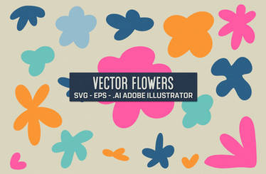 Free Hand Drawn Vector Flowers - SVG EPS 