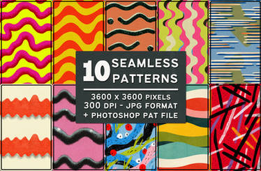 Free Seamless Retro Pattern Pack (10 Designs)