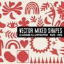 Free Vector Mixed Abstract Shapes Set - SVG - EPS