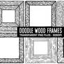 Free Doodle Style Wood Frames PNG Set