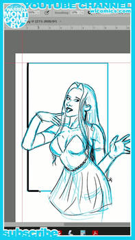 Cosplay Girl Video Quick Sketch