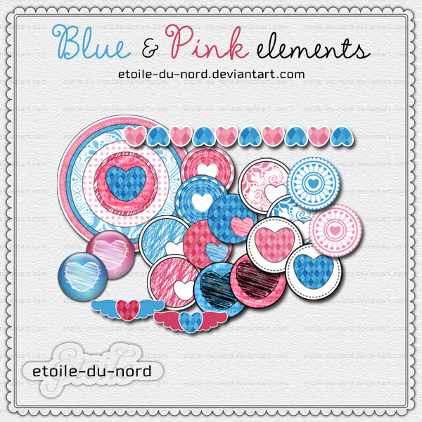 scrapbooking: pink and blue