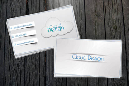 White-Blue Business Card + All .PSD