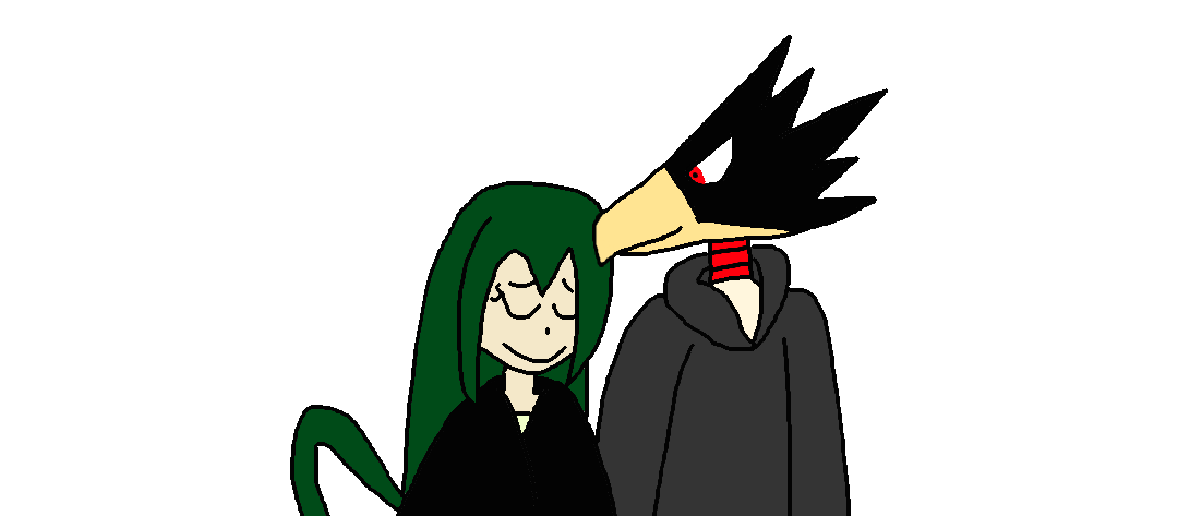 Tokoyami and Tsu keeping warm to each other by Dinorex50 on DeviantArt