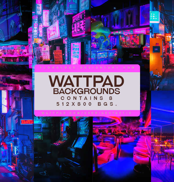 Wattpad Background Pack #2: Neon by floralbae
