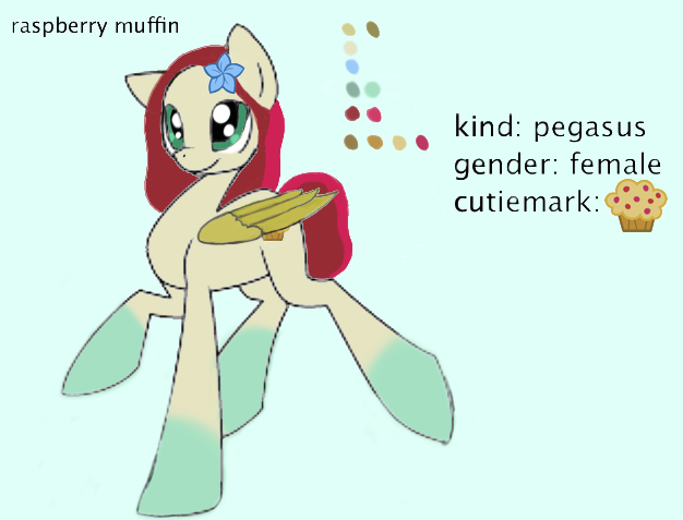 mlp raspberry muffin pegasus by bodillMLPfan on DeviantArt