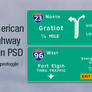American Highway Sign PSD
