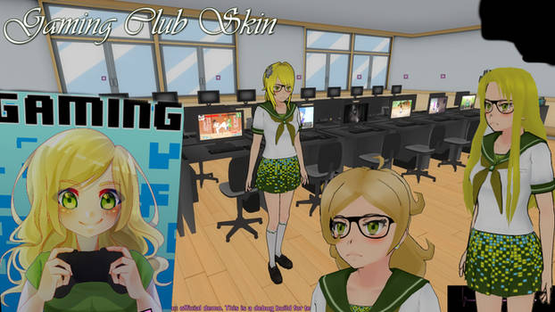 Yandere Simulator Gaming Club Skin (with glasses)
