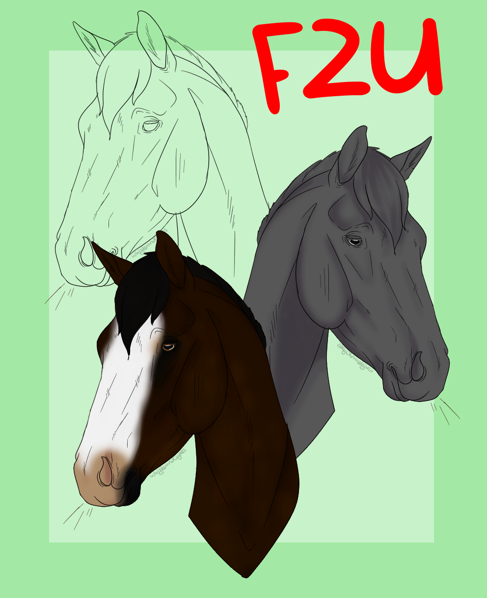 [F2U] Horse Headshot by WhiskyAndCigars on DeviantArt