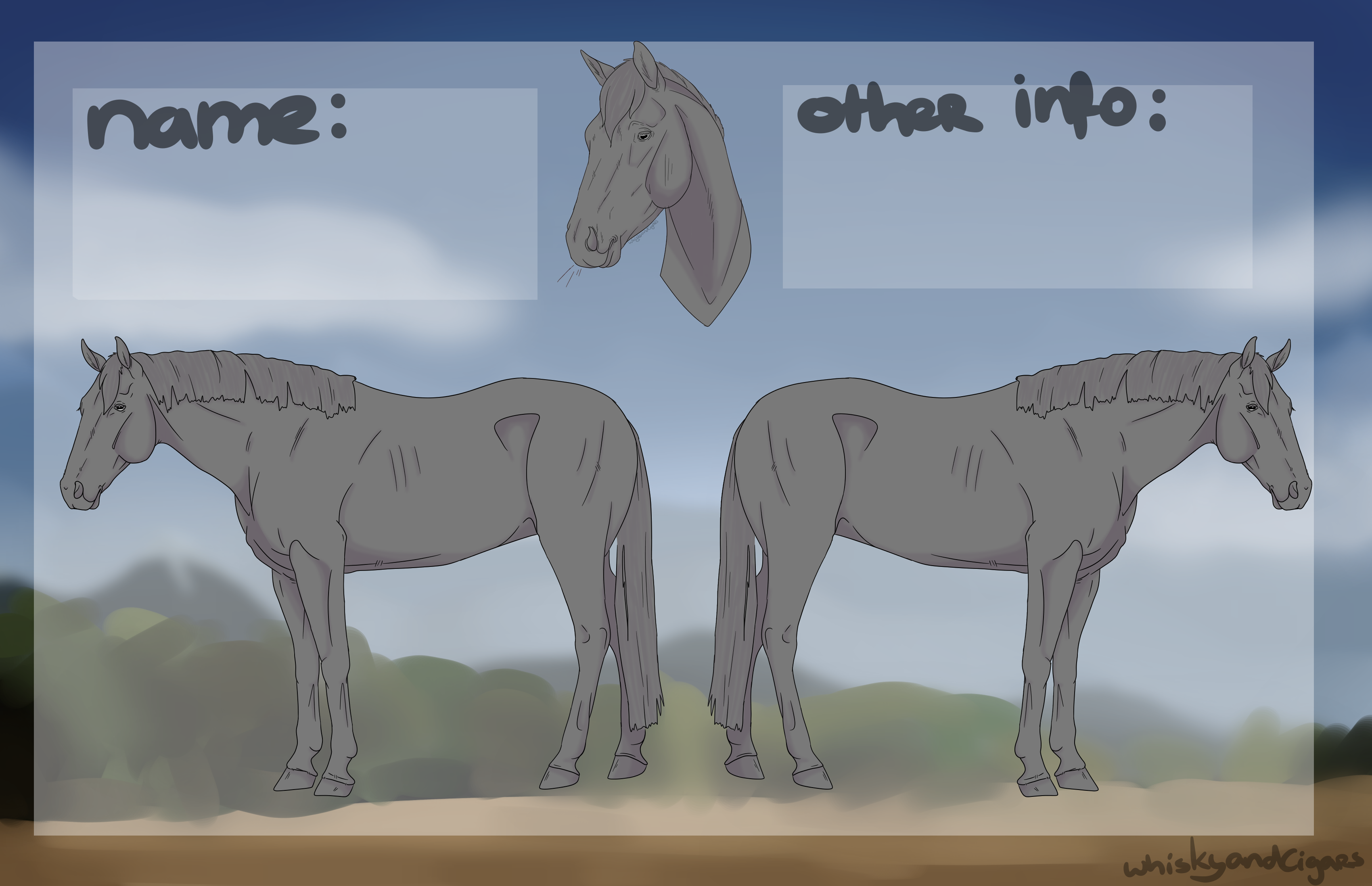 [F2U] Horse Reference sheet by WhiskyAndCigars on DeviantArt