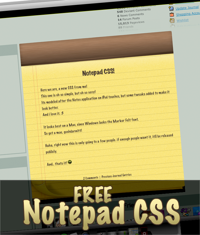 Free Notepad CSS