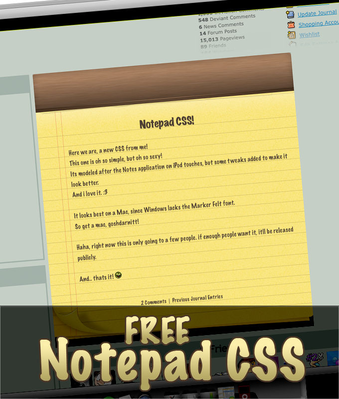 Free Notepad CSS by spud100 on DeviantArt