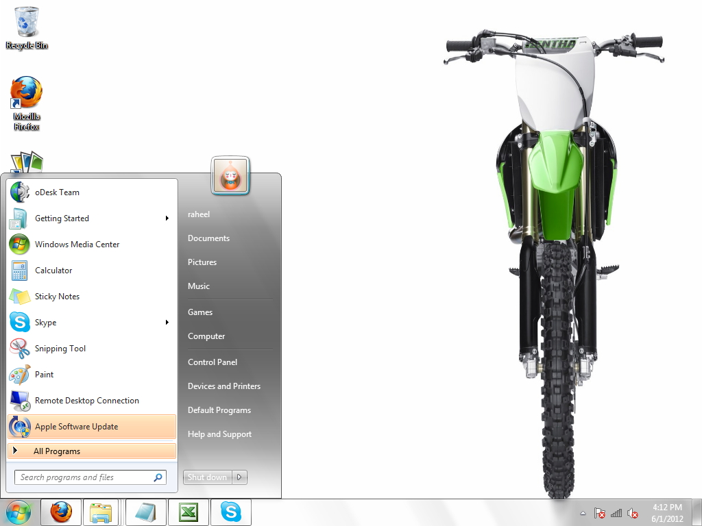 Kawasaki-KX-450F Windows 7 theme