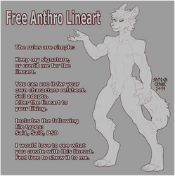 Free Anthro Lineart