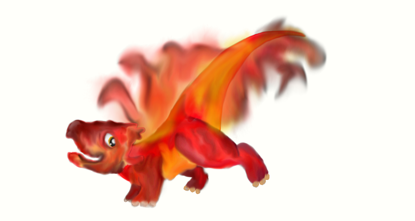 Flaming dragon