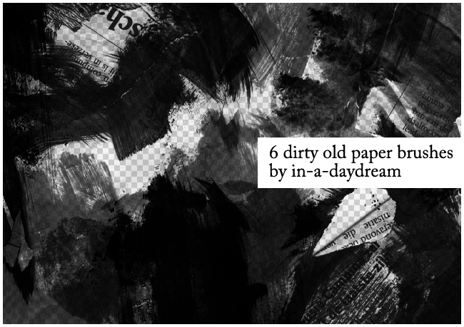 Dirty Old Newspaper Brushes