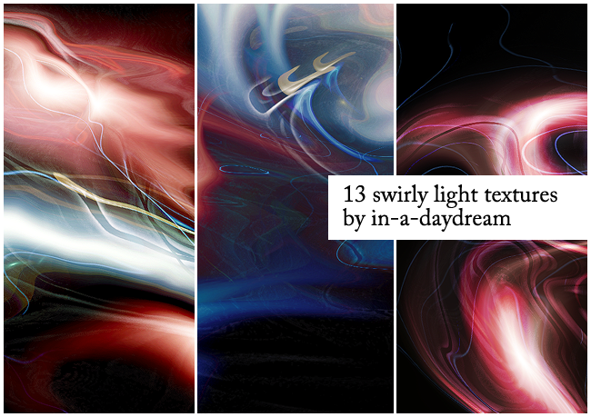 Swirly Light Textures by in-a-daydream