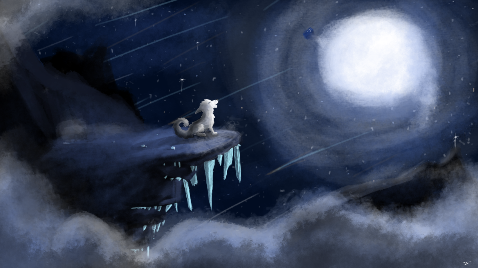 Wolf Howling at the Moon ( Redraw Your Old Art ) by wolfesbluebox1 on ...