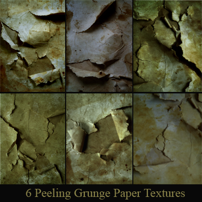 6 Peeling Grunge Paper Texture