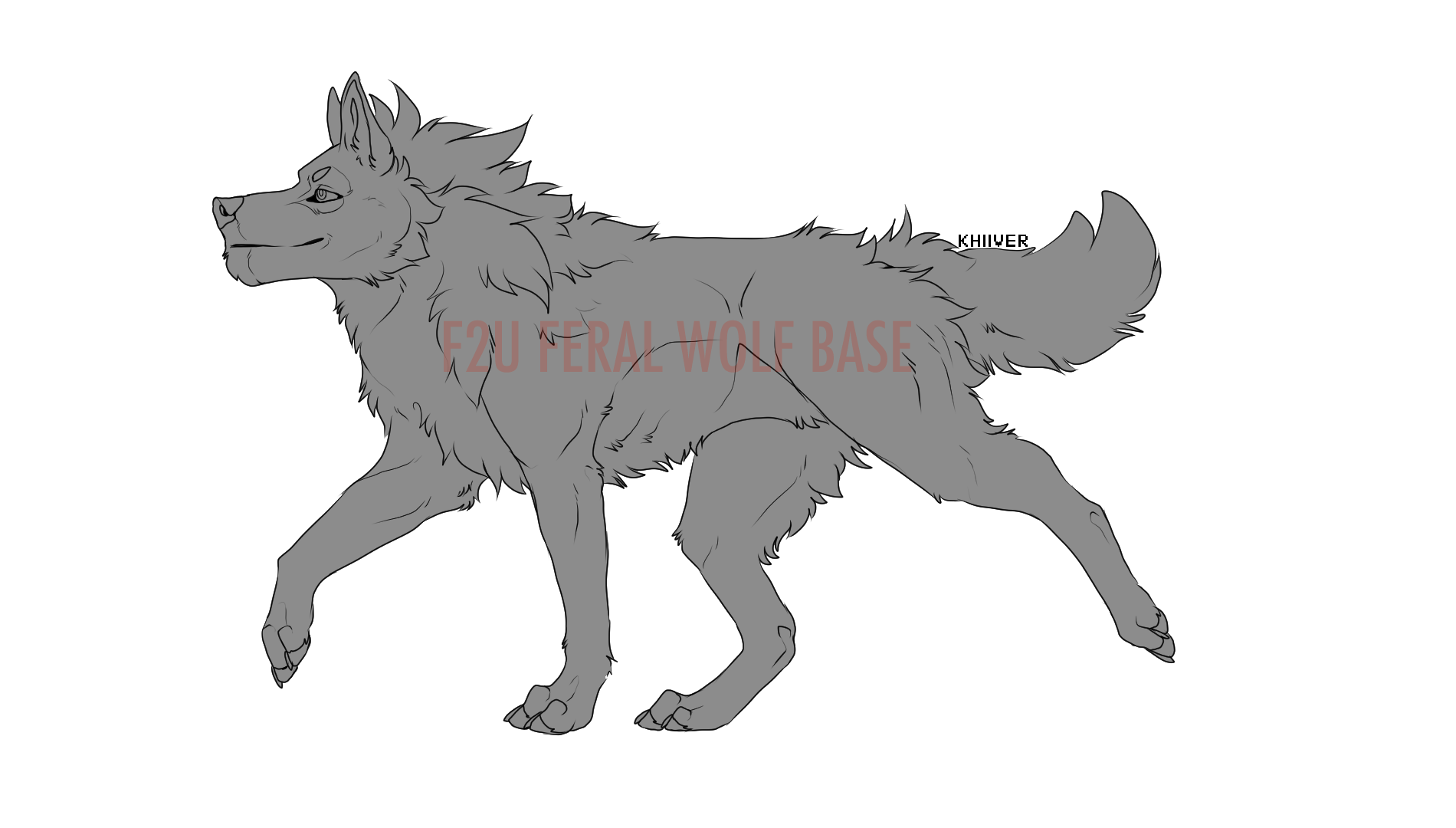 pics F2U Base Feral f2u feral wolf base by khiiver on