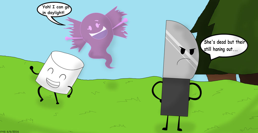 Inanimate Insanity 2 Marshmallow, Bow, Knife by PlagueWerewolf on