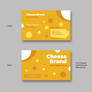 FREE Yellow Cheese Business Card Vector Template