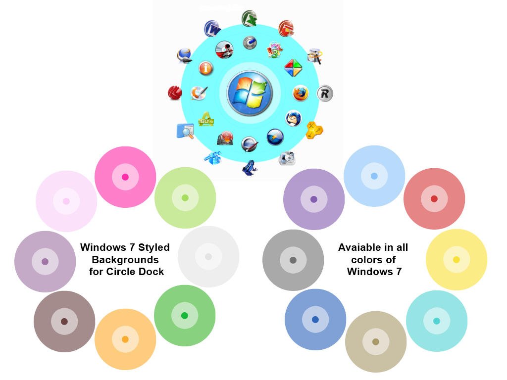 Circle Dock Win 7 Backgrounds