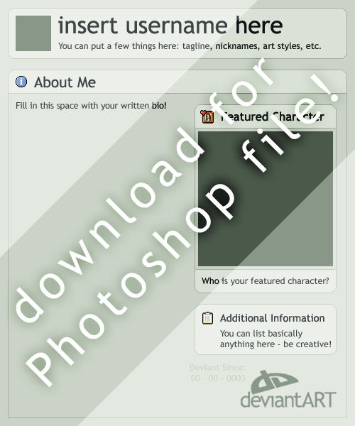 Blank deviantID Template